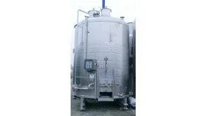 20.000 Liter VinoTop-Fermentertank, Vollentsafter Mit Maischetaucher, mit Kühlmantel, rund, stehend aus V2A